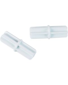 ClosetMaid SuperSlide 2 In. x 0.5 In. Closet Rod Connector, White (2-Pack)