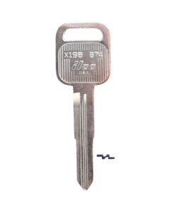 ILCO Honda Nickel Plated Automotive Key, B74 / X198 (10-Pack)