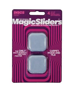 Magic Sliders 1-3/4 In. Square Self-Adhesive Furniture Glide,(4-Pack)