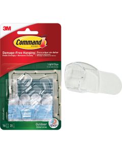 Command Outdoor Light Clips, 16 Clips, 20 Strips