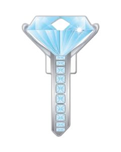 Lucky Line Diamond Design Decorative House Key, KW11