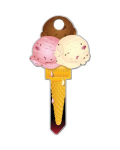 Lucky Line Ice Cream Design Decorative House Key, SC1