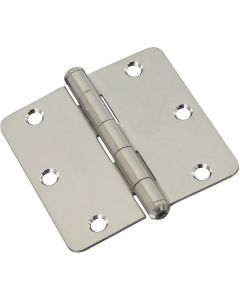 3-1/2 In. x 1/4 In. Radius Stainless Steel Door Hinge