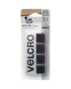 Velcro Brand Alfa-Lok 1 In. x 3 In. 15 Lb. Capacity Black Square Tape Strip (4 Sets)