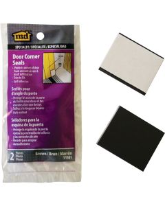 M-D 1-3/4 In. W. x 1-1/4 In. H. Brown Foam Door Corner Wedges (2-Pack)