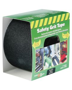 LIFESAFE 4 In.x 60 Ft. Black Anti-Slip Walk Safety Tape