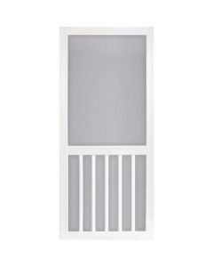 Screen Tight 5-Bar 32 In. W x 80 In. H x 1 In. Thick White Vinyl Screen Door