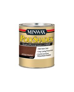 1 Qt Minwax 61340 Antique Walnut PolyShades Wood Stain And Polyurethane Satin