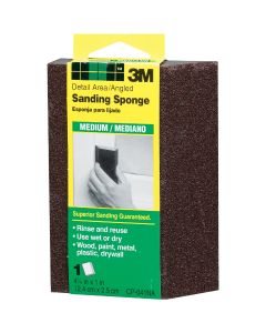 3M Angled Detail Area All-Purpose 2-7/8 In. x 4-7/8 In. x 1 In. Medium Sanding Sponge