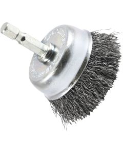 Forney 2 In. 1/4 In. Hex Coarse Drill-Mounted Wire Brush