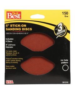 Do it Best 5 In. 150 Grit Stick-On Sanding Disc (4-Pack)