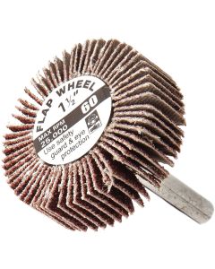 Forney 1-1/2 In. x 1/4 In. 60 Grit Shank Mounted Flap Sanding Wheel