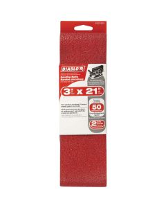 Diablo 3 In. x 21 In. 50 Grit General Purpose Sanding Belt (2-Pack)