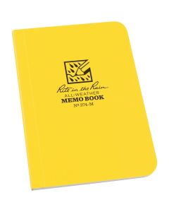 Rite in the Rain 3-1/2 In. W x 5 In. H Yellow 56-Sheet Soft Cover Side Bound All-Weather Memo Pad