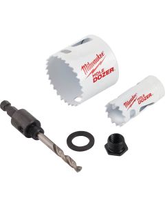 Milwaukee HOLE DOZER Bi-Metal Door Lock Installation Hole Saw Set (4-Piece)