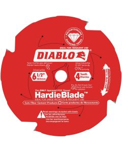 Diablo HardieBlade 6-1/2 In. 4-Tooth PCD (Polycrystalline Diamond) Fiber Cement Circular Saw Blade