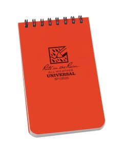 Rite in the Rain All-Weather 3 In. W x 5 In. H 50-Sheet Top-Spiral Bound Notebook, Orange