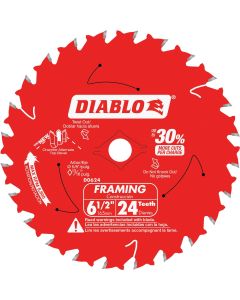 Diablo 6-1/2 In. x 24-Tooth Framing Saw Blade Pro Bulk Pack (3-Pack)