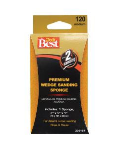 Do it Best Premium Wedge 3 In. x 5 In. x 1 In. 120 Grit Medium Sanding Sponge