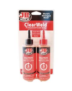 J-B Weld (2) 4 Oz. ClearWeld Pro Epoxy