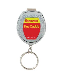 Starrett Belt Clip 21 In. Chrome Retractable Key Caddy Chain