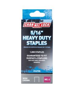 Channellock No. 6 Heavy-Duty Wide Crown Staple, 5/16 In. (1000-Pack)