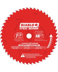 Diablo Steel Demon 7-1/4 In. 48-Tooth Cermet II Carbide Metals & Stainless Steel Circular Saw Blade