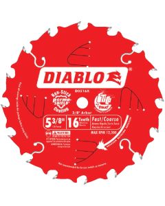 Diablo 5-3/8 In. 16-Tooth Fast Framing Circular Saw Blade