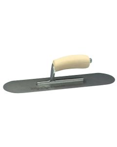 Marshalltown 4-1/2 In. x 16 In. Pool Trowel with Rounded Corners and Wood California Handle