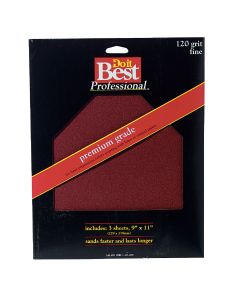 Do it Best Premium Plus 9 In. x 11 In. 120 Grit Fine Sandpaper (3-Pack)