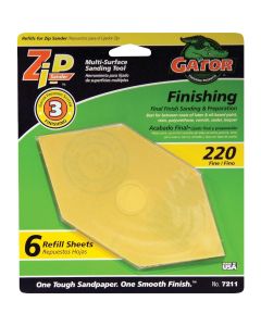 Gator 220G Zip Hand Sander Refill (6 Count)