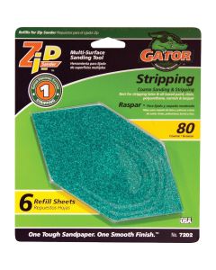 Gator 80G Zip Hand Sander Refill (6 Count)