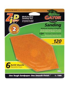 Gator 120G Zip Hand Sander Refill (6 Count)