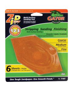 Gator Assorted Zip Hand Sander Refill (6 Count)