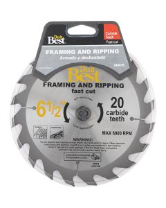 Do it Best 6-1/2 In. 20-Tooth Framing & Ripping Circular Saw Blade