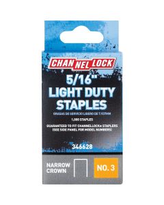 Channellock No. 3 Light Duty Narrow Crown Staple, 5/16 In. (1000-Pack)