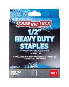 Channellock No. 4 Heavy-Duty Narrow Crown Staple, 1/2 In. (1250-Pack)