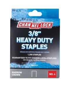 Channellock No. 4 Heavy-Duty Narrow Crown Staple, 3/8 In. (1250-Pack)