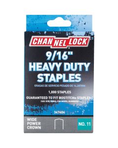 Channellock No. 11 Heavy-Duty Wide Power Crown Staple, 9/16 In. (1000-Pack)