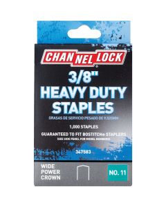 Channellock No. 11 Heavy-Duty Wide Power Crown Staple, 3/8 In. (1000-Pack)