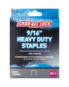 Channellock No. 6 Heavy-Duty Wide Crown Staple, 9/16 In. (1000-Pack)