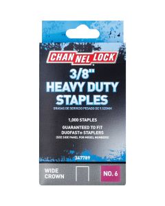 Channellock No. 6 Heavy-Duty Wide Crown Staple, 3/8 In. (1000-Pack)