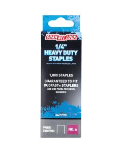 Channellock No. 6 Heavy-Duty Wide Crown Staple, 1/4 In. (1000-Pack)