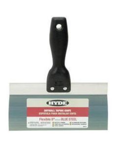 8" Hyde 09212 Value Series Blue Steel Taping Knife, Flat Back