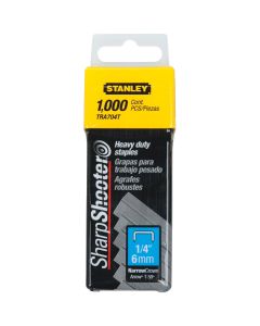 Stanley SharpShooter Heavy-Duty Narrow Crown Staple, 1/4 In. (1000-Pack)