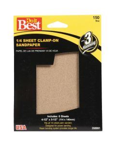 Do it Best 150 Grit 1/4 Sheet Power Sanding Sheet (6-Pack)