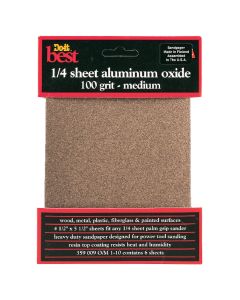 Do it Best 100 Grit 1/4 Sheet Power Sanding Sheet (6-Pack)