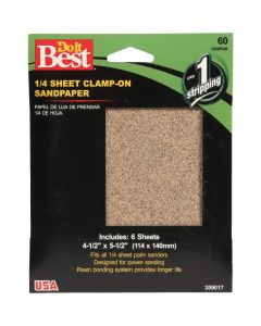 Do it Best 60 Grit 1/4 Sheet Power Sanding Sheet (6-Pack)