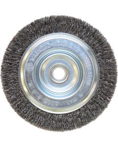 Weiler Vortec 5 In. Crimped, Coarse Bench Grinder Wire Wheel