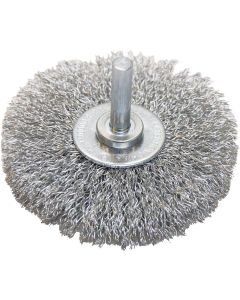 Weiler Vortec 3 In. Crimped, Coarse Drill-Mounted Wire Brush